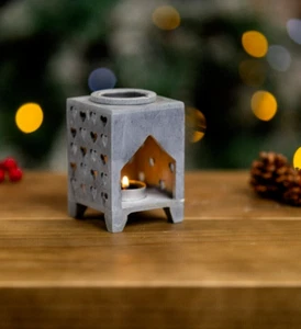 Oil Burner Wax Warmer Heart Soapstone Scent Oil Wax Melts Fragrance Gift - Picture 1 of 24
