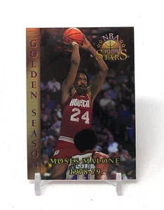 1996 Topps Stars Golden Seasons Finest Refractor Moses Malone #77 HOF - Picture 1 of 2