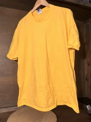 自行车男式 T 恤 XL 码黄色短袖圆领 PULLOVER TEE — 第 1/4 张图片