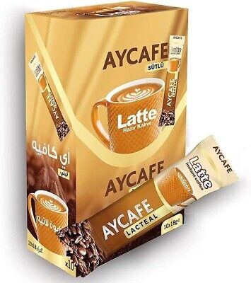 Aycafe Latte Instant Coffee Box, 10 Sachet Free Shipping World Wide • 26.59$