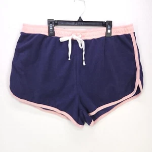 Wallflower Pajama Sleep Shorts Womens XL Blue Towel Hot Pants Drawstring Waist - Picture 1 of 10