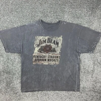 Camisa De Colección Y2K Jim Beam Para Hombres XL Gris Ácido Lavado Burbón Whisky Beber Alcohol Foto 1 de 4