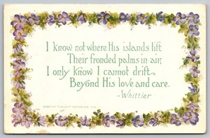 Postcard: Whittier Quote, Art, F. A. Owen Co., Gems Of Thought No. 254, Unposted - Picture 1 of 2
