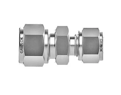 3/8 Tube x 1/4 Tube 316ss Union Reducer Fitting SSP Griplok ISSG6RU4 - Image 1 of 2