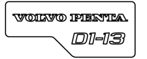 Volvo Penta Label D1-13 on Heat Exchanger 22305139 - Picture 1 of 2