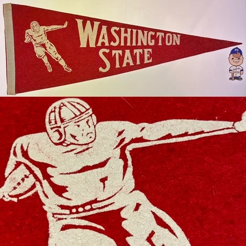 1950s Washington St State Cougars University Pennant 11x28 College football Cover