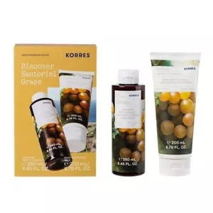 KORRES DISCOVERY SANTORINI UVA CON DETERGENTE CORPO 250ML E LATTE CORPO 200ML - Foto 1 di 1