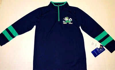 Camisa Pullover Notre Dame Lucha Irish Leprechaun con Cremallera ¡Nueva! Niños MEDIANO 8 10 Foto 1 de 2