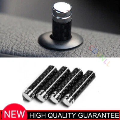 Cubierta de bloqueo de perno de puerta interior para BMW X5 X6 2014-2018 vinilo fibra de carbono Foto 1 de 4