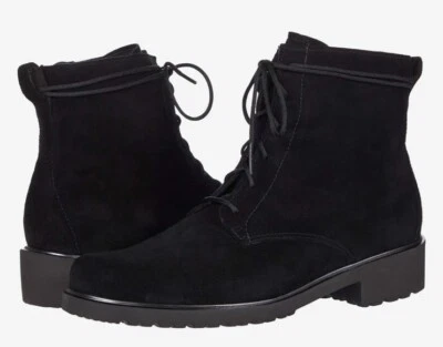 Munro Finnley Black Suede Lace Up Bootie/Boots New Size 9.5 - Image 1 of 4