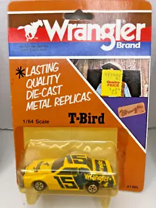 Vintage ERTL 1/64 Dale Earnhardt Wrangler T-Bird Dark Blue Sealed on Card #1485! - Picture 1 of 4