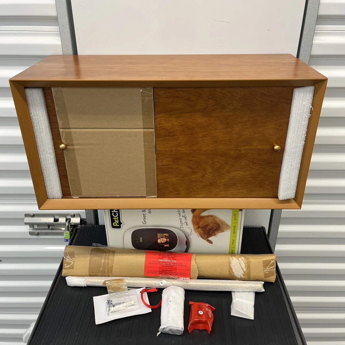 Williams Sonoma Floating Storage Cabinet with Sliding Doors