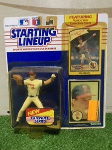 Jim Abbott 1990 Starting Lineup Ext. Serie Figurine e Carte da Collezione Rookie Anno - Foto 1 di 2