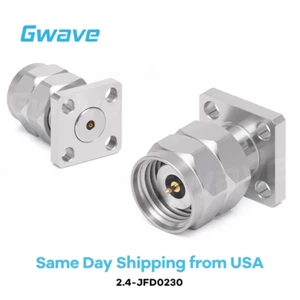 2.4mm Male Connector Field Replaceable with 4 Hole Flange,Pin Dia 0.3mm,50GHz - Picture 1 of 9