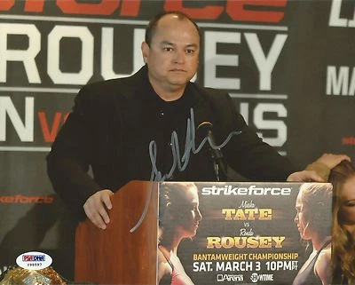 Scott Coker Signed 8x10 Photo PSA/DNA COA StrikeForce Ronda Rousey v Miesha Tate - Image 1 of 2