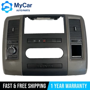 2009-2012 Dodge RAM 1500 2500 3500 Center Dash Radio Bezel Panel BROWN - Picture 1 of 3