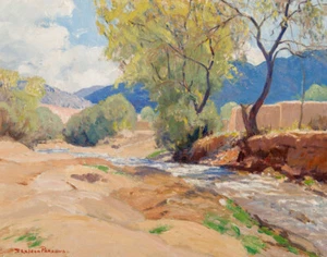 Sheldon Parsons Abobe am Tesuque River Leinwandbild 16 x 20 - Bild 1 von 4