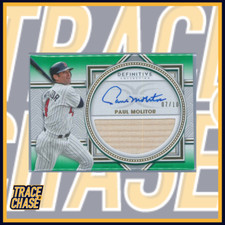 2022 Topps Definitive Collection BB Paul Molitor Autograph Relic Green 07/10