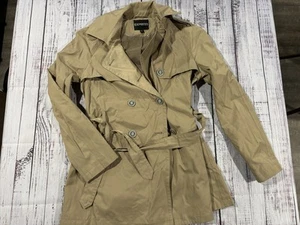 New Women’s Express Trench Coat Sz M Rain Coat Tan - Picture 1 of 4