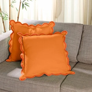 Dekokissenbezüge| Couchkissen für Zuhause| (18X18) 2er Set Orange Boho Eas... - Bild 1 von 9