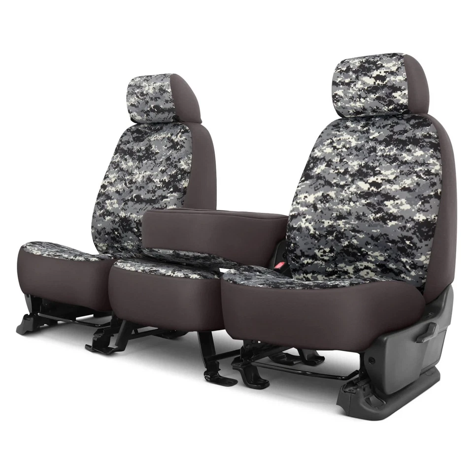 For Chevy C1500 Suburban 95-96 Camo 1st Row Digital Charcoal Custom Seat Covers Foto 1 de 1