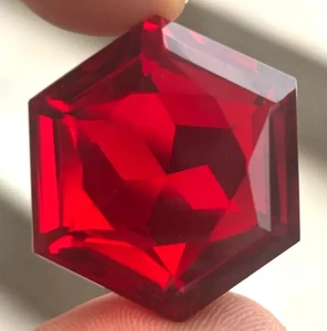 AAA+++ Large Red Ruby 70.95 Ct. Hexagon Cut Loose Gemstone Gift for Women/Her - Picture 1 of 6