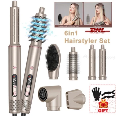 6 in 1 Haarbürste Haarstyler, Airstyler, Lockenstab, Haarstyler, Haarstyling-Set - Bild 1 von 4