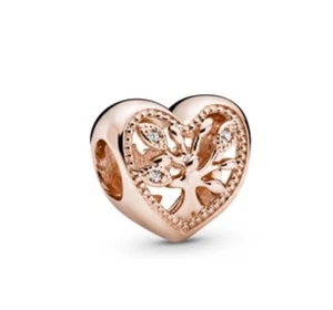 Genuine Pandora Rose Gold Openwork Family Tree Heart Charm ALE 925 - 788826C01 - Picture 1 of 8