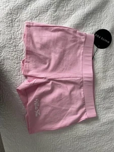 Pink White Fox Biker Shorts - Picture 1 of 2
