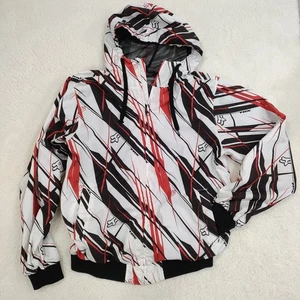 Fox Racing All Over Design Full  Zip Windbreaker Jacket w/ Hood Men's M Medium  - Picture 1 of 12