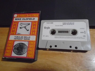 RARE OOP Mike Oldfield CASSETTE TAPE Tubular Bells / Hergest Ridge EXORCIST prog - Image 1 of 2