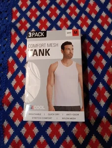 32 Gradi Cool Canotta Uomo Comfort Mesh, Confezione da 3 | Bianco | Medium - Foto 1 di 7