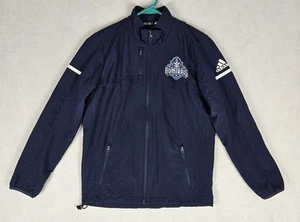 Adidas Milwaukee Admirals Aufwärmjacke durchgehender Reißverschluss Taschen dunkelblau Logo Medium - Bild 1 von 17