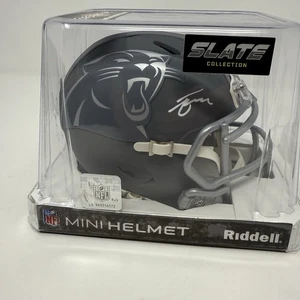 Tetairoa McMillan signed handsigniert Panthers Slate Mini Helm Fanatics COA - Bild 1 von 4