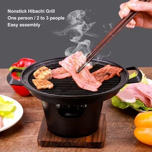Hibachi Grill Smokeless Holz Rahmen Aluminium Legierung Einfache Montage DE - Bild 1 von 22