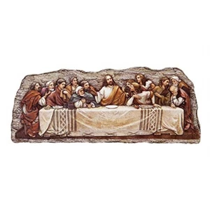 Joseph's Studio Das letzte Abendmahl Wandrelief 5" hoch und 12,25" breit Harz und Stein - Bild 1 von 1