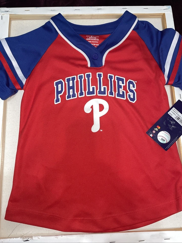 Camisa Juvenil Philadelphia Phillies 4T Niños/Niñas MLB Mercancía Genuina Roja Nueva Foto 1 de 4