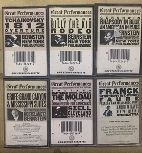 Great Performances 6 classical cassette lot Bernstein - Picture 1 of 1