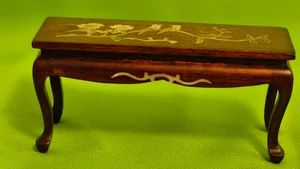 Orientalischer Puppentisch, Intarsien Perlmutt, Palisander 3,5" x 1,5" - Maßstab 1:12 - Bild 1 von 11