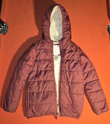 🌟 Jaqueta Carter's Girl's com Capuz Puff Marrom Tamanho 8 - Imagem 1 de 3