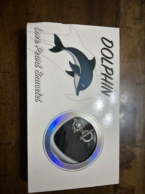 Dolphin Cage Charm Love Wish 珍珠套装培养珍珠牡蛎手链套装 — 第 1/2 张图片