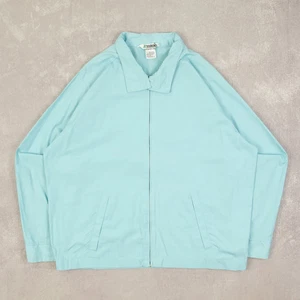 Chaqueta Harrington Vintage Años 90 Ligera Cremallera Completa L Para Hombre Azul Claro  - Imagen 1 de 7