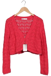 ZARA Strickjacke Damen Cardigan Jacke Gr. M Baumwolle Rot #c3intta - Bild 1 von 5