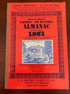 1961 Blum's Farmers & Planters Almanac, Winston-Salem, North Carolina (Lenoir) - Bild 1 von 1