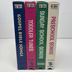 Cedarmont Kids VHS Lot of 4 Preschool Toddler Tunes Gospel Bible Sing Along - Picture 1 of 3