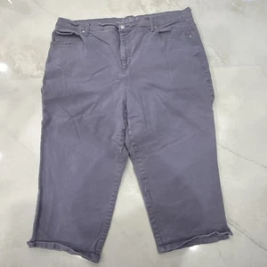 Gloria Vanderbilt Amanda Capri Pantalone 20W Viola Dimagrante Tutto Around - Foto 1 di 18