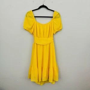 Exlura gelbes kurzärmeliges Sommerkleid mit einem Rücken Damen Größe M " - Bild 1 von 10