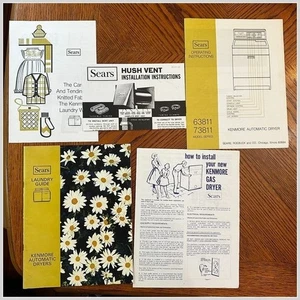 Sears Kenmore Dryer Manuals 63811 73811 Litho Chicago 1971 Paperwork Docs - Picture 1 of 13