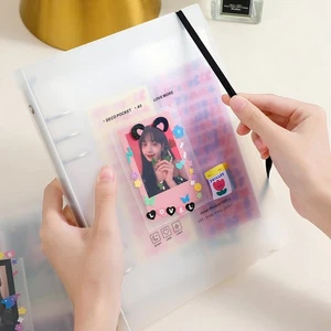 Carpeta de tarjetas fotográficas Kpop fundas para tarjetas fotográficas translúcidas esmeriladas carpeta A5 tarjeta fotográfica - Imagen 1 de 14