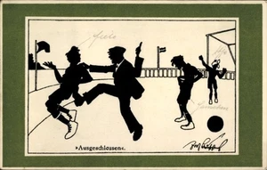 Scherenschnitt Künstler Ak Schönpflug, Fritz, Ausgeschlossen,... - 4361958 - Bild 1 von 2